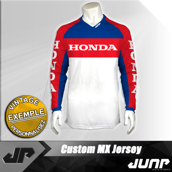 personnalisation maillot honda vintage jump industries