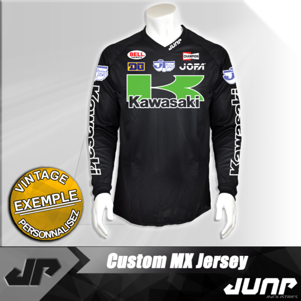 personnalisation maillot kawasaki vintage jump industries