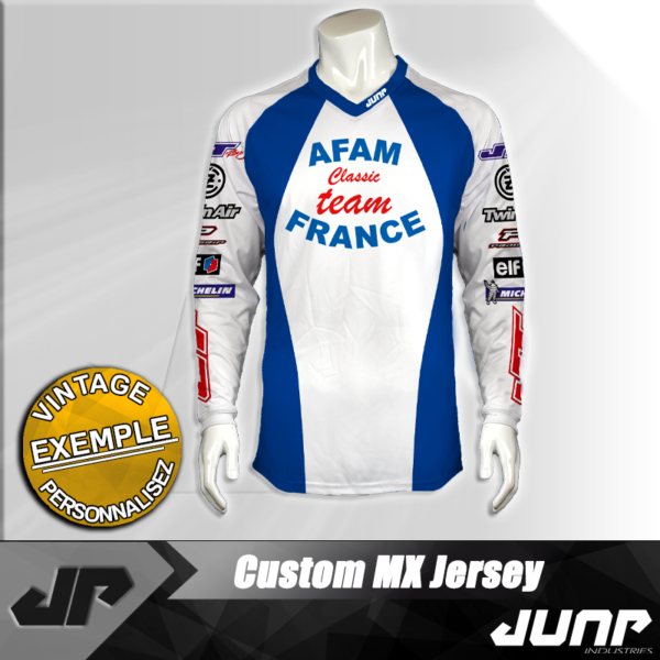 personnalisation maillot afam classic vintage jump industries