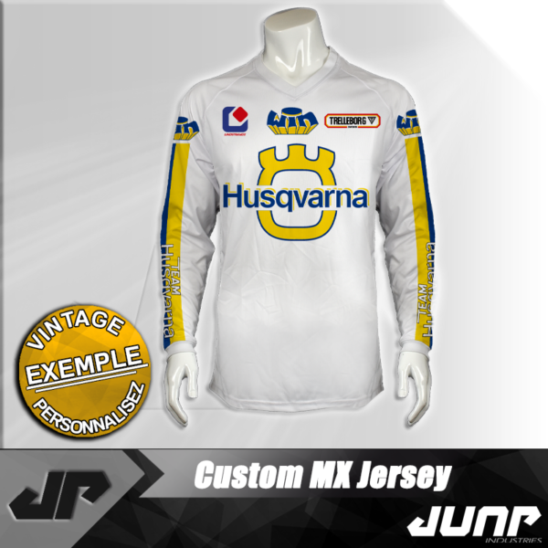 personnalisation maillot husqvarna vintage jump industries