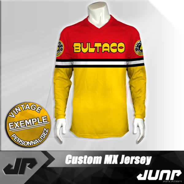 maillot vintage bultaco personnalise jump industries