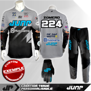tenue personnalise custom mx outfit graychecked jump industries