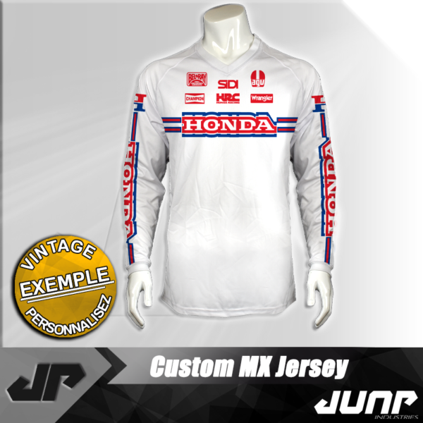 maillot vintage honda personnalise jump industries