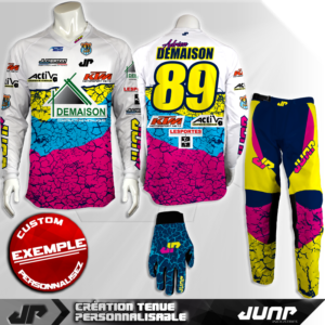 tenue personnalise custom mx outfit quakebow jump industries