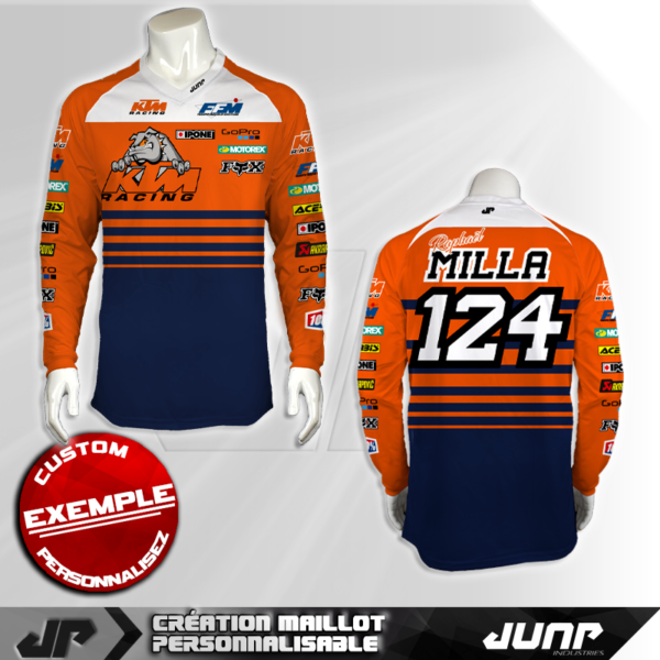 personnalisation maillot bullinder jump industries