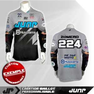 personnalisation maillot graychecked jump industries