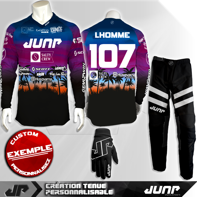 tenue personnalise custom mx outfit sunriday jump industries