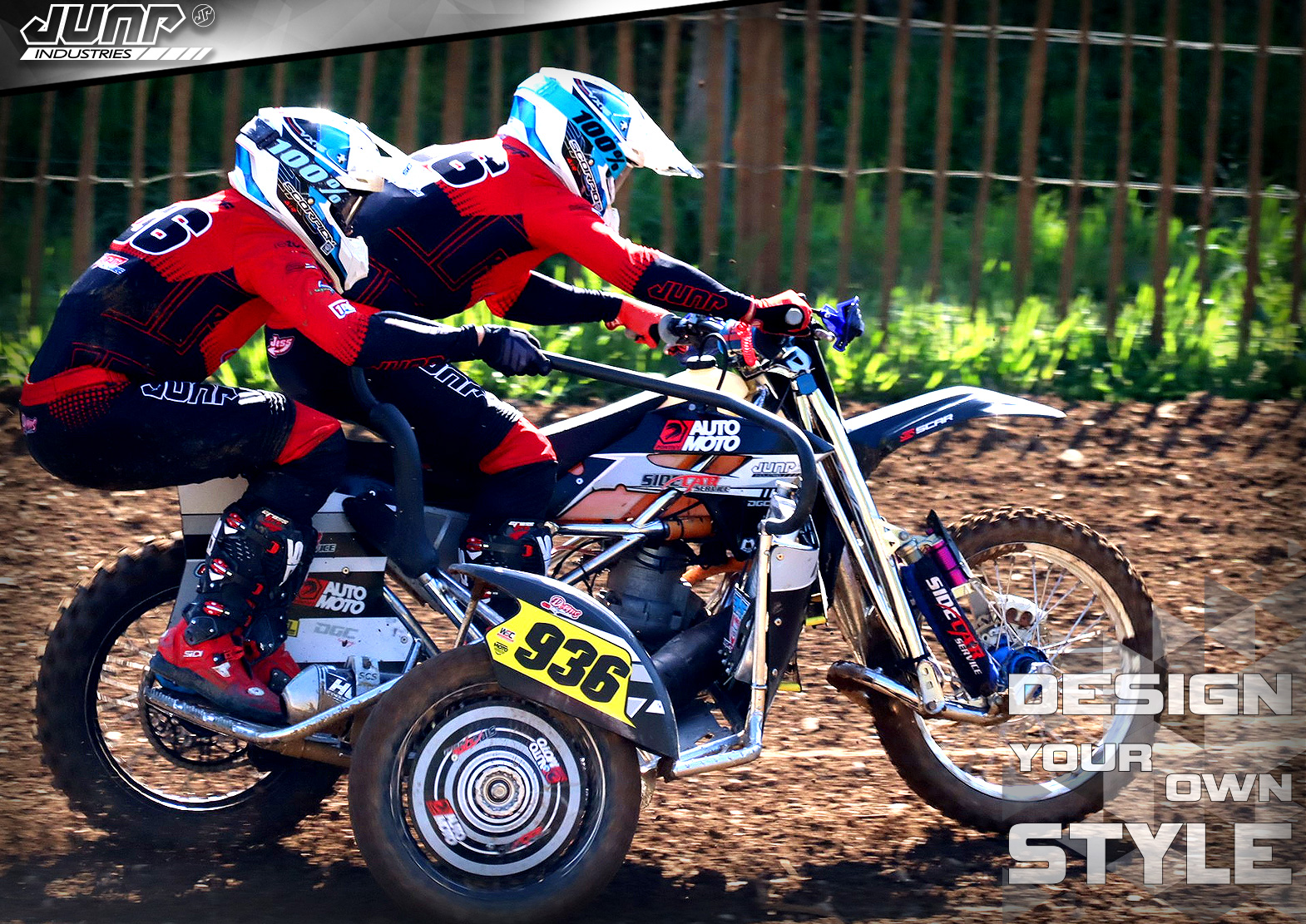 tenue personnalise jump industries motocross MX side car